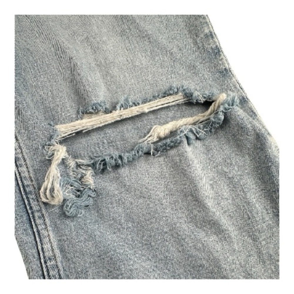 Abercrombie Distressed Curve Love Ankle Straight Ultra High Rise Jeans Sz 31 - Picture 6 of 11